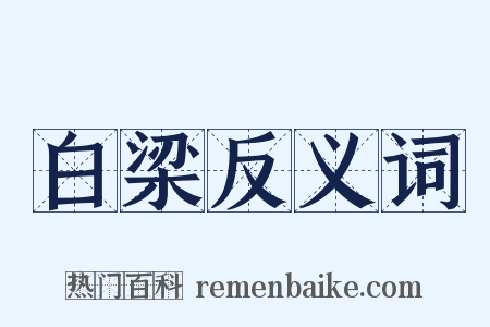 白梁反义词是什么意思的图片